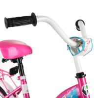 Велосипед 2-х колес. с доп. кол, цв.роз/бел, D14