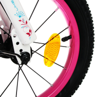 Велосипед 2-х колес. с доп. кол, цв.роз/бел, D14
