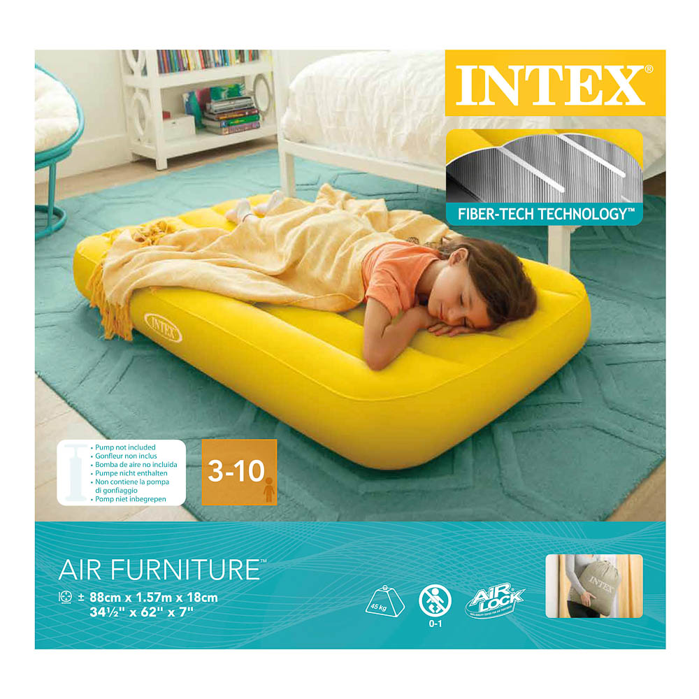 INTEX Кровать надувная, 3-10 лет, 88x157x18см, 2 цвета, 66803NP