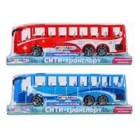 Автобус, инерция, ABS, 24х8х6, 2 цвета