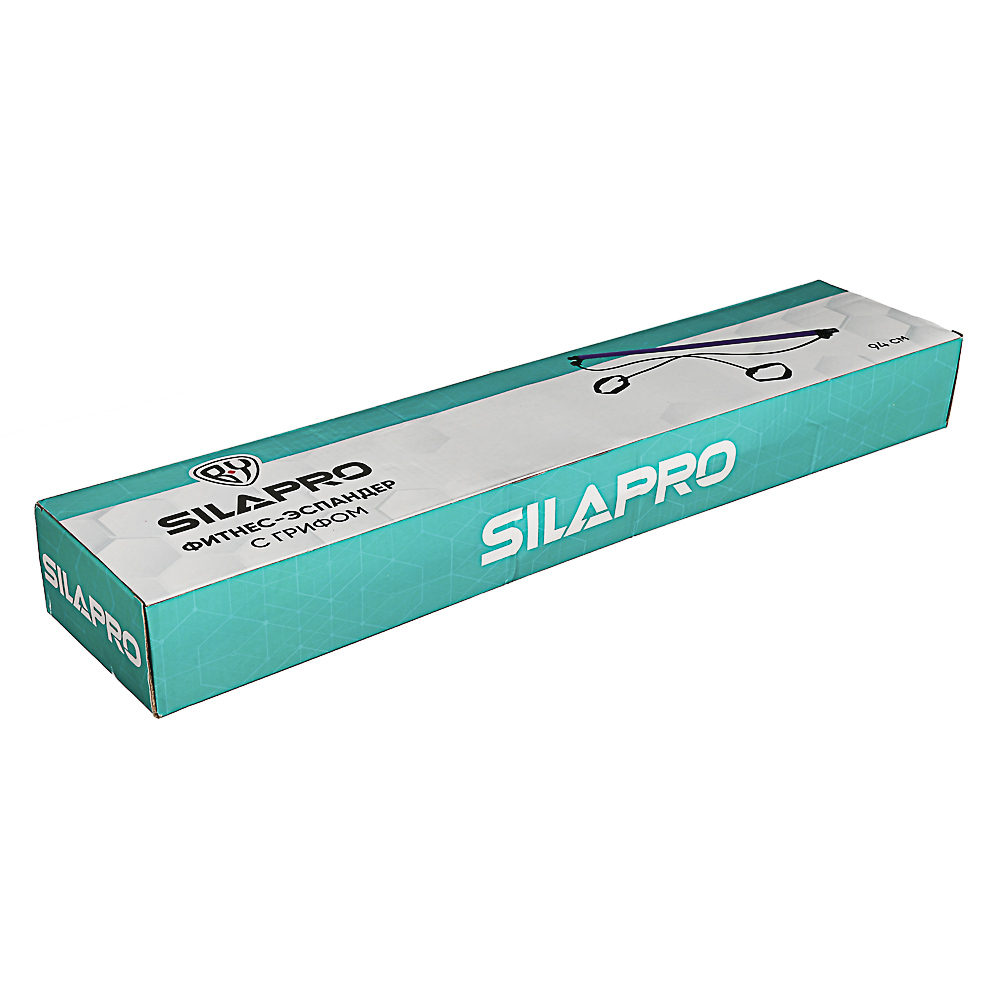 SILAPRO BY Фитнес эспандер с грифом, 94см, сталь, латекс, ЕВА