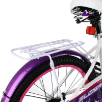 Велосипед 2-х колес. с доп. кол, цв.фиол/бел., D20