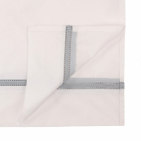 Комплект постельного белья с кантом евро, 100% хлопок, белый