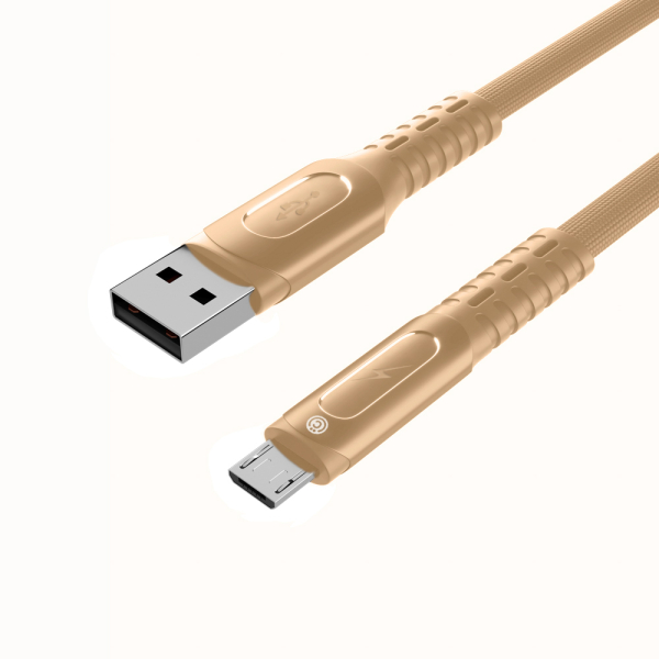 ВСЁГАЗИН Кабель для зарядки Экстрим Micro USB, 1м, 3А, Быстрая зарядка QC3.0, ткань