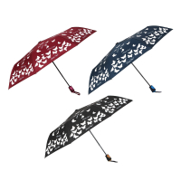 Зонт женский, полуавтомат, сплав, пластик, полиэстер, 55см, 8 спиц, 3 цвета, арт.4