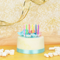 Набор свечей для торта 6шт, с цветным пламенем