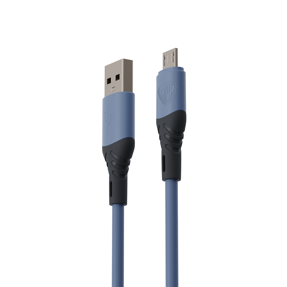 BY Кабель для зарядки Карнавал Micro USB, 1м, 2,4А, фиолетовый