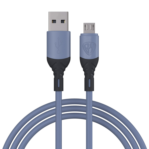 BY Кабель для зарядки Карнавал Micro USB, 1м, 2,4А, фиолетовый