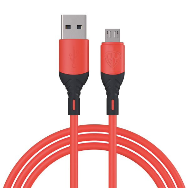 BY Кабель для зарядки Карнавал Micro USB, 1м, 2,4А, красный