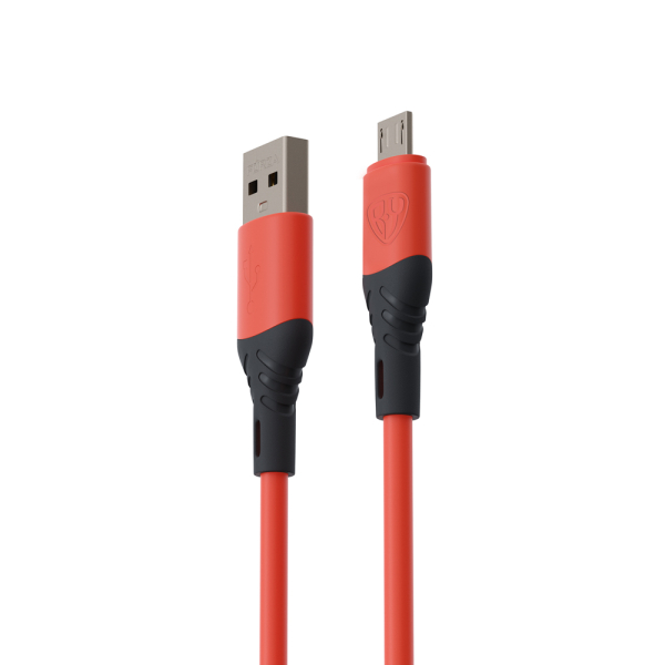 BY Кабель для зарядки Карнавал Micro USB, 1м, 2,4А, красный