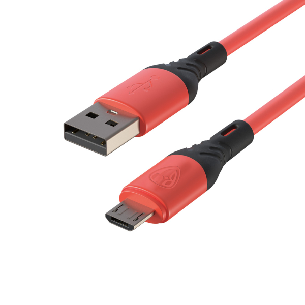 BY Кабель для зарядки Карнавал Micro USB, 1м, 2,4А, красный