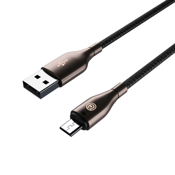 ВСЁГАЗИН Кабель для зарядки Керамика Micro USB, 1м, 3А, Быстрая зарядка QC3.0, тканевая оплётка