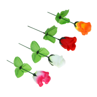 Цветок искусственный роза, 35-40 см, пластик, 4 цвета