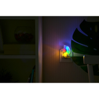 Светильник-ночник в роз.с выкл, 4LED-многоцвет, пластик, 220-240 В, 0,5 В,