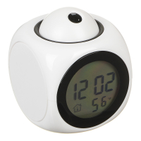 Будильник с ЖК-дисплеем, термометр, проекция времени, ABS, 9х7,8х7,8см, 2 цвета