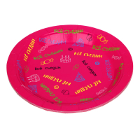 Набор одноразовой посуды (стаканы 6шт, тарелки 6шт, салфетки 12шт, скатерть) цвет розовый