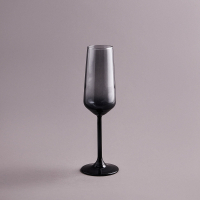 Бокал для шампанского 195 мл, 4,5х22,6 см, стекло, антрацит