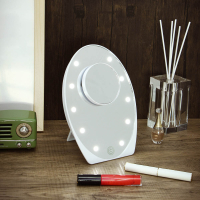 Зеркало с LED-подсветкой, 3xAAA, пластик, стекло, 21x15см, ВГ22-66