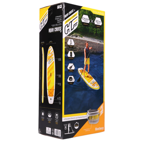 BestWay SUP-доска АКВАКРУЗ (весло, руч. насос, рюкзак, трос, плавник) 3,20м*76см*12см, 65348