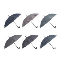 Зонт-трость мужской, металл, полиэстер, 60см, 16 спиц, 6 дизайнов