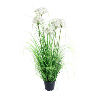 Растение искусственное Болотная трава 80см 5 цветков, поролон, металл, цемент, PVC