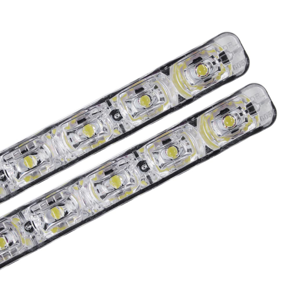 NEW GALAXY Дневные ходовые огни, LED 6шт., пласт. корп., 155мм, 12V, белый, 2шт.