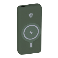 Аккумулятор мобильный, 10000мАч, USB/Type-C, Быстрая зарядка QC3.0+PD, 3А, 20W, зеленый