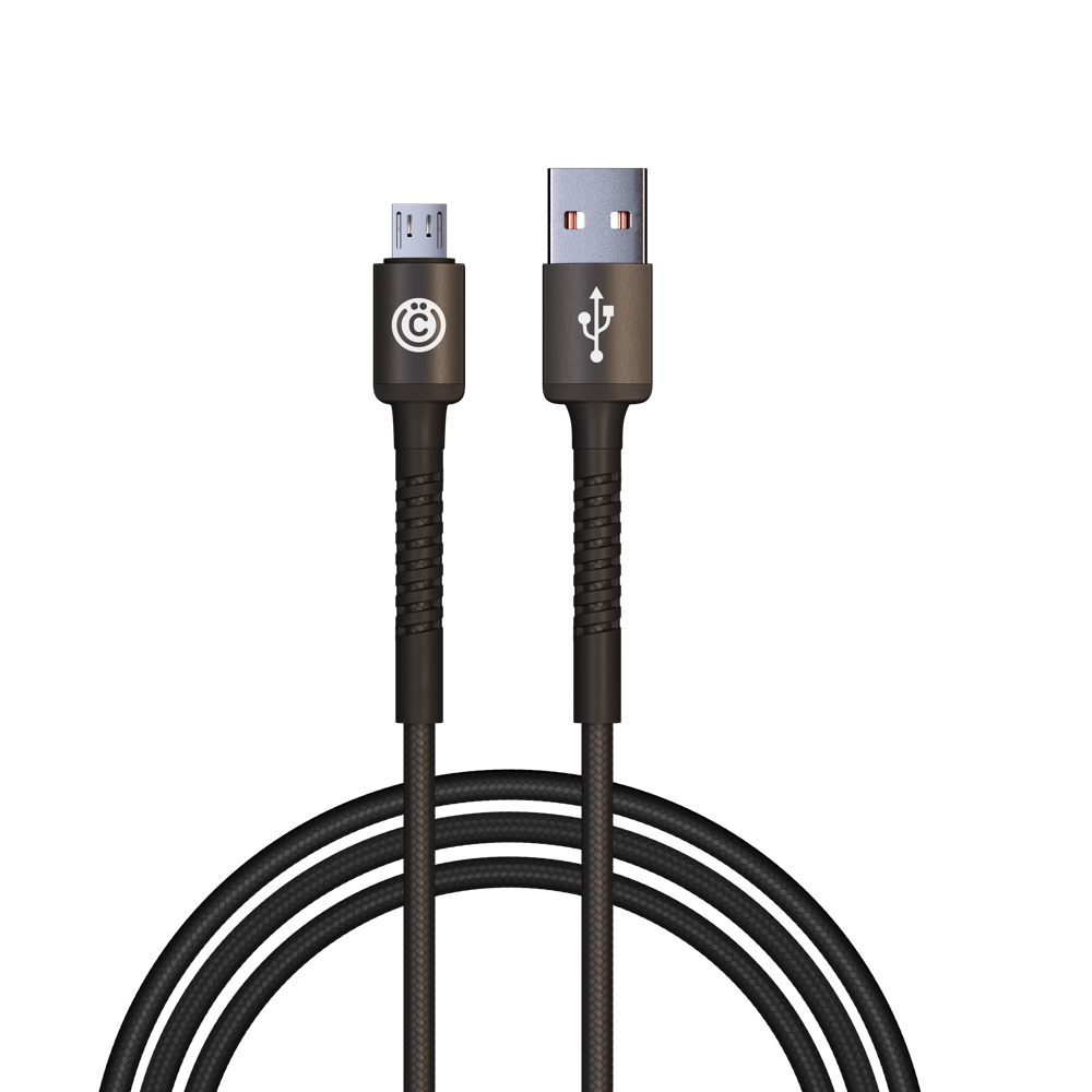 ВСЁГАЗИН Кабель для зарядки XXL Micro USB, 2 м, Быстрая зарядка QC3.0, черный