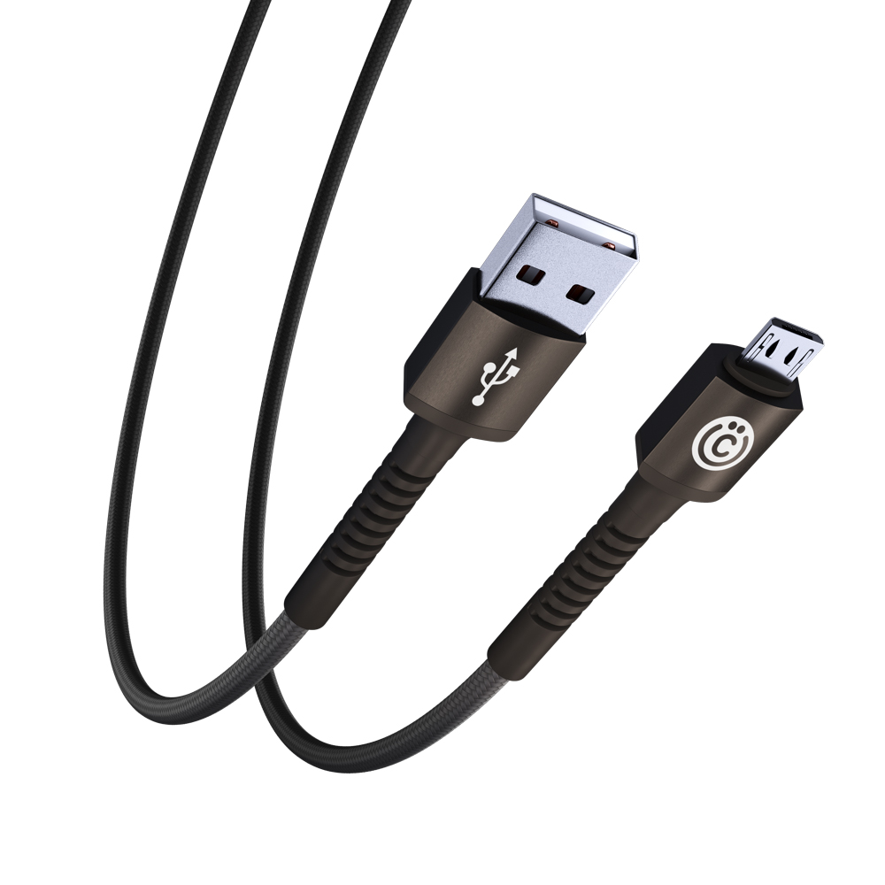 ВСЁГАЗИН Кабель для зарядки XXL Micro USB, 2 м, Быстрая зарядка QC3.0, черный