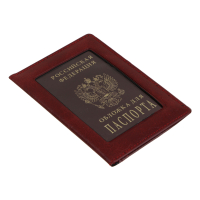 Обложка для паспорта с окном, ПВХ, 14х10см, 2-3 цвета