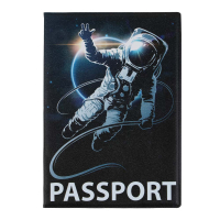 Обложка для паспорта с отд.для карт и удерживающей резинкой, ПВХ, 13,7х9,6см, 6 дизайнов, микс #1