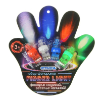 Набор фонариков Finger light, пластик, 3LR44, 4 цвета