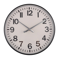 Часы настенные круглые, пластик, d30 см, цвет серебряный, арт08-17