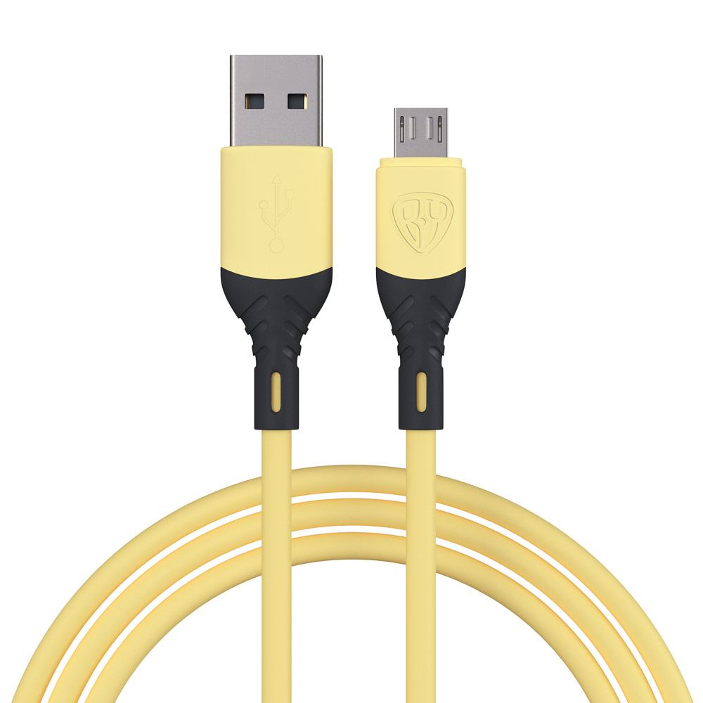 BY Кабель для зарядки Карнавал Micro USB, 1м, 2,4А, желтый