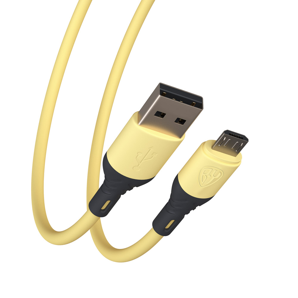 BY Кабель для зарядки Карнавал Micro USB, 1м, 2,4А, желтый