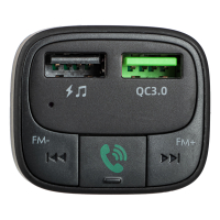 Трансмиттер FM, Беспроводное BT соединение, USB-A, USB -C Быстрая зарядка QC, PD