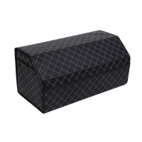 Органайзер багажника, 65х30х28 см, экокожа, Premium, черный