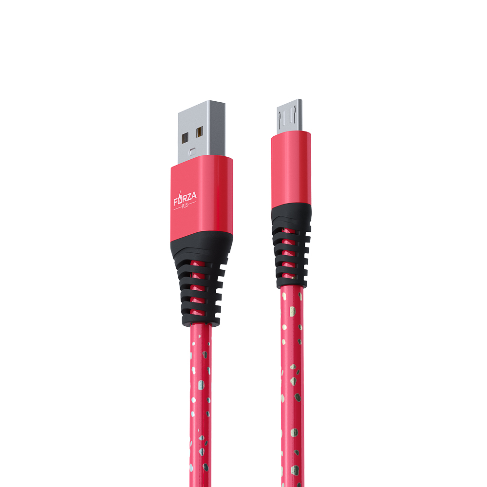 FORZA Кабель для зарядки Звёздное небо Micro USB, 1м, 2А, 4 цвета, пакет