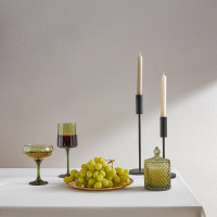 Бокал для вина 320 мл, 8х20 см, стекло, оливковый