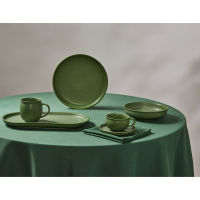 Набор чайный 2пр., чашка 250мл, блюдце 15см, керамика, оливковый