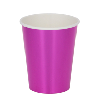 Набор стаканов бумажных, с фольгированным слоем, 2 цвета, красный, розовый, 230 г