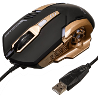 Компьютерная мышь проводная, 800-3200DPI, 6 кн., подсветка, провод 140см, игровая, 2 цвета
