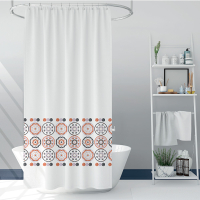Шторка для ванной, текстиль с пропиткой, 180x180см, 2 дизайна