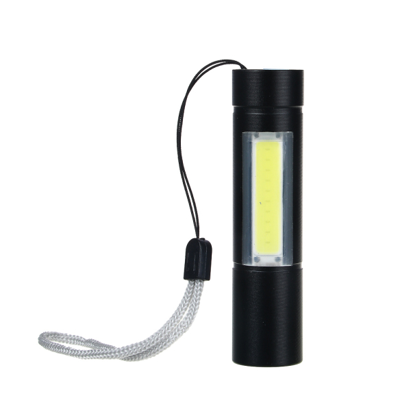 ЕРМАК Фонарик, LED + COB, 400мАч, USB кабель, 2х2х8,6см, 3 режима