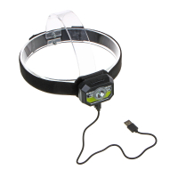 Фонарь на голову, сенсорный, XPE COB LED, 11 режимов, 1000мАч, USB кабель, 6х4,5х3см, пластик