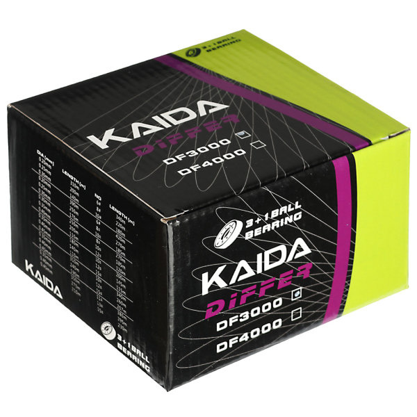 KAIDA Катушка Differ Red, 3000, 3+1, передний фрикцион, металл шпуля, доп. шпуля в компл.