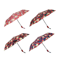 Зонт женский, полуавтомат, сплав, пластик, полиэстер, 55см, 8 спиц, 4 цвета, арт.6