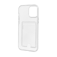 Чехол для смартфона Прозрачный, iP - 12 pro max, картхолдер, силикон