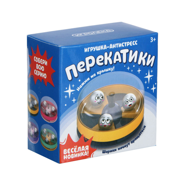 ИГРОЛЕНД Игрушка Антистресс Перекатики, пластик, 3,5х6,6х6,9см, 8 дизайнов