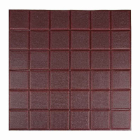 Плитка самоклеящаяся 60х60х0.8см, XPE, шоколад